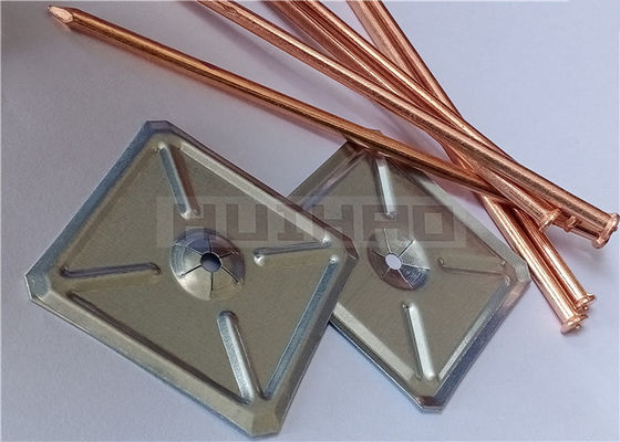 5x160mm Cd Stud Welding Insulation Pins Dengan Square Self Locking Washers Untuk Isolasi Termal