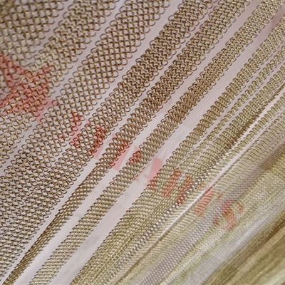 Warna Emas Metal Fringe Curtain Chainmail Wire Mesh Dekorasi Ruang