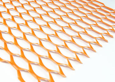 Dekorasi Aluminium Eksterior Diperluas Papan Fasad Logam Mesh Dengan Warna PVDF