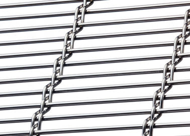 Wire Rod Arsitektur Wire Mesh, Exterior Wall Metal Fabric Partisi