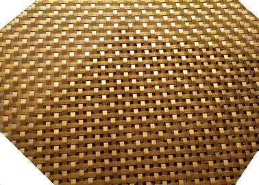 Arsitektur Wire Mesh warna emas, layar Mesh kawat berliku 6mm Aperture