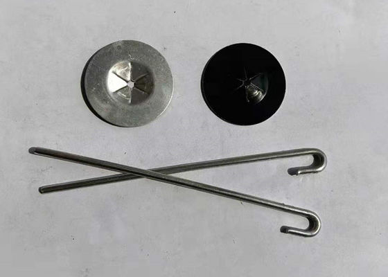 Aluminium J Hook 2.5mm Pin Dia Klip Panel Surya Dengan Mesin Cuci Memasang Panel Surya Mesh