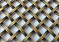 Arsitektur Wire Mesh warna emas, layar Mesh kawat berliku 6mm Aperture