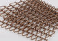 Rose Gold Transit Spiral Weave Wire Mesh Untuk Toko Drapery Divider W1.2m XL 3m