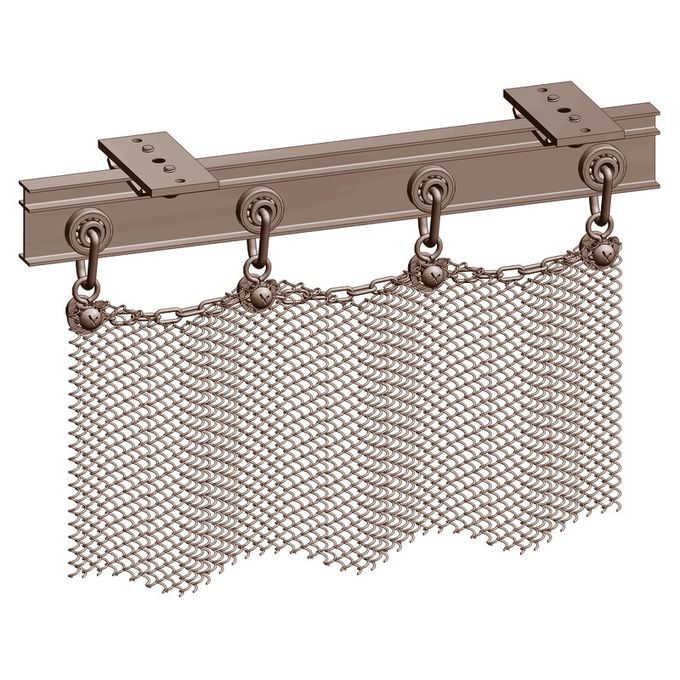 Aluminium Coiled Wire Fabric Untuk Pembagi Teras Eksterior Dengan Layanan Konfigurasi Kustom
