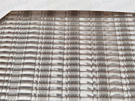 Customized Elegant Shining Glass Laminated Woven Mesh untuk Pintu Kaca