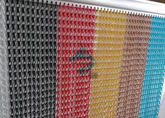 Anodized Aluminium Door Chain Fly Curtain Dengan Warna Berbeda