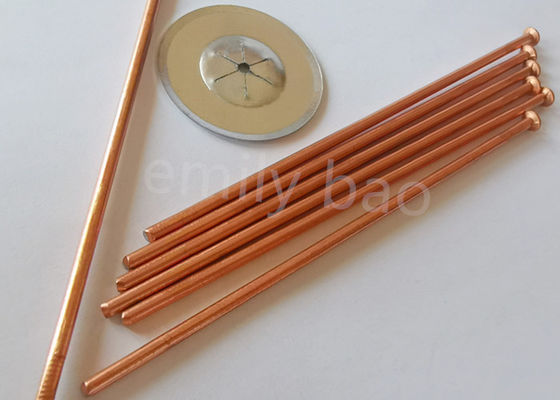 CD Weld Stud-3mm Tembaga Lapisan Isolasi Weld Pin Dengan Ujung Flat