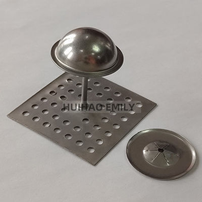 50mmx50mm Pengikat Pengisolasi Dasar Berlubang Dengan Mesin Cuci Mengunci Sendiri