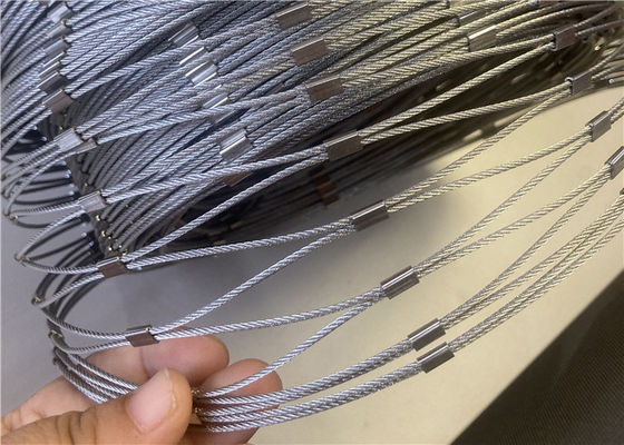 Jaring Kawat Tali Stainless Steel Fleksibel Grade 316 2mm Untuk Kandang Hewan Kebun Binatang & Jaring Burung