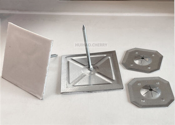 12 Gauge Isolasi Stick Pin Dan Washers Galvanized Steel Rockwool Isolasi Pin