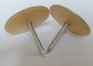Galvanized Steel Cup Head Duct Liner Nails Dengan Kertas Terisolasi Untuk Mengikat Foil Menghadapi Insulasi