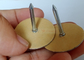 Galvanized Steel Cup Head Duct Liner Nails Dengan Kertas Terisolasi Untuk Mengikat Foil Menghadapi Insulasi
