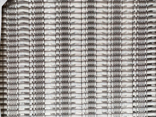 Customized Elegant Shining Glass Laminated Woven Mesh untuk Pintu Kaca