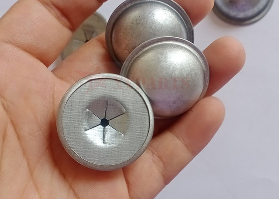 22mm baja tahan karat Self-Locking Dome Caps untuk Pin Isolasi