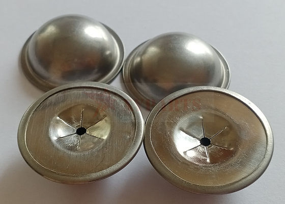 7/8" 22mm Stainless Steel Self Locking Caps 7.8mm Hieght X 22mm OD Untuk Mematukan Bahan Isolasi Termal dan Akustik