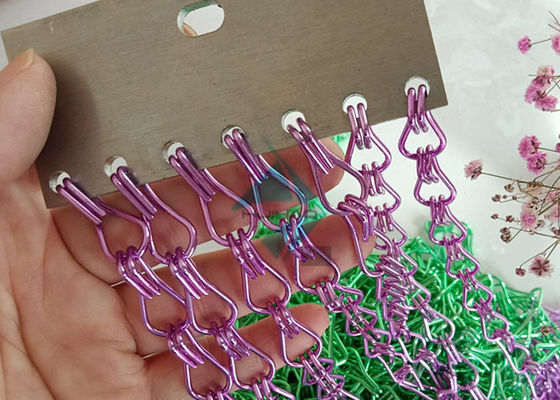 Anodized Aluminium Door Chain Fly Curtain Dengan Warna Berbeda