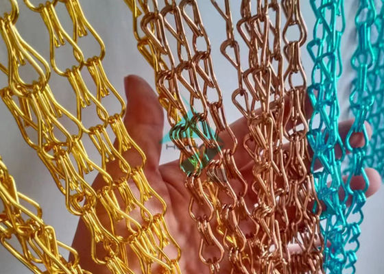 Anodized Aluminium Door Chain Fly Curtain Dengan Warna Berbeda