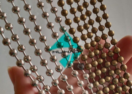 Metal Mesh Drapery Ball Bead Chain Curtain Untuk Room Divider