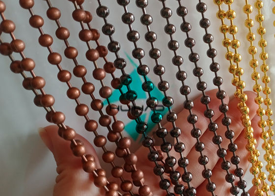 Metal Mesh Drapery Ball Bead Chain Curtain Untuk Room Divider