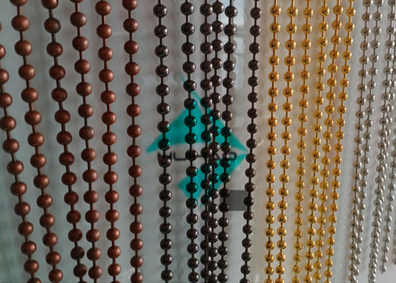 Metal Mesh Drapery Ball Bead Chain Curtain Untuk Room Divider