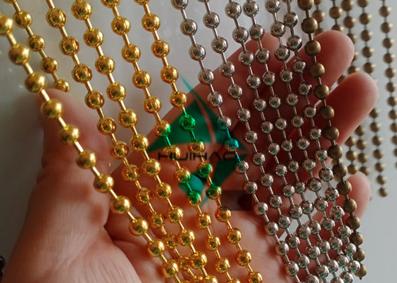 Metal Mesh Drapery Ball Bead Chain Curtain Untuk Room Divider