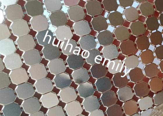 8x8mm Aluminium berkilau Sequin Metal Mesh Tirai Untuk Dekorasi
