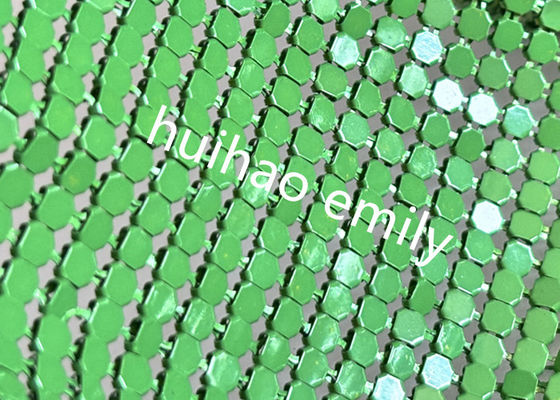 8x8mm Aluminium berkilau Sequin Metal Mesh Tirai Untuk Dekorasi