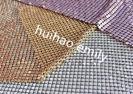 8x8mm Aluminium berkilau Sequin Metal Mesh Tirai Untuk Dekorasi