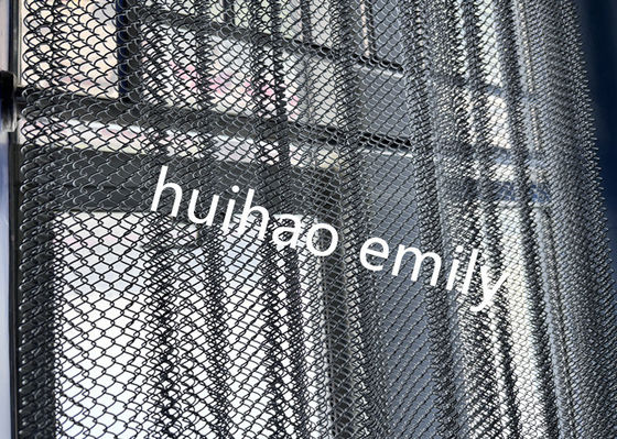 6x6mm Aperture Dekoratif Metal Mesh Curtain Untuk Fireplace Screen