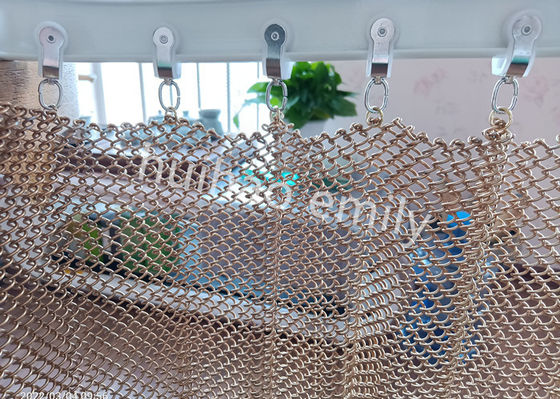 1.2mm Wire Aluminium Metal Mesh drapery Untuk dekorasi restoran