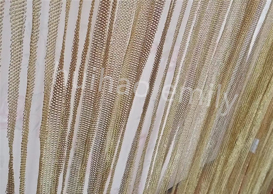 Tirai Surat Rantai Ring Mesh 7mm Baja Rinsing Dengan Fring