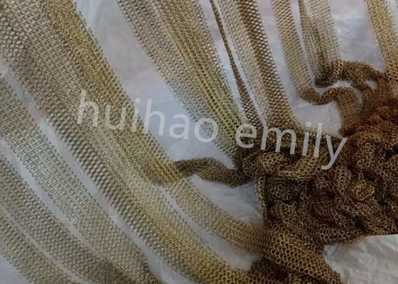 Tirai Surat Rantai Ring Mesh 7mm Baja Rinsing Dengan Fring