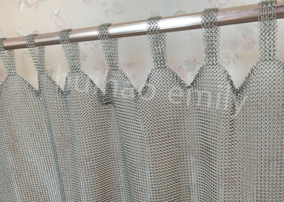 Tab Top Type 7mm Metal Ring Mesh Curtain Stainless Steel 316L
