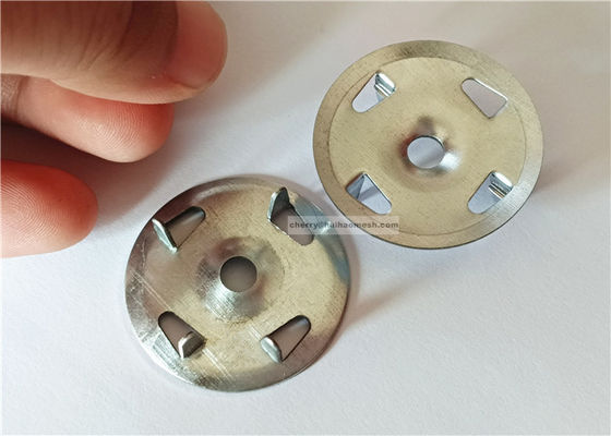 1-1/4&quot; 4-Claw Metal Fixing Washers Untuk Plate Gypsum Extruded Isolation Plate Thermalboard Fixed Backer Boards