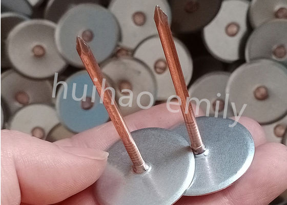 38mm Tembaga dilapisi Cupped Head Weld Pin Untuk Saluran Isolasi