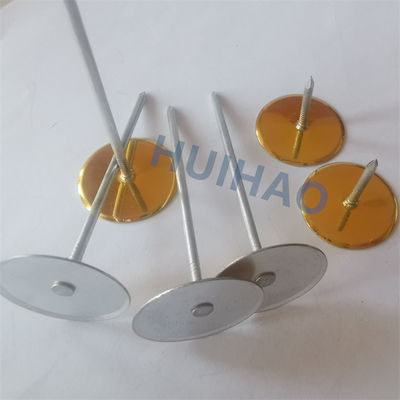 12Ga X 70 mm Galvanized Steel Cup Head Selded Pins Untuk Isolasi Saluran HVAC