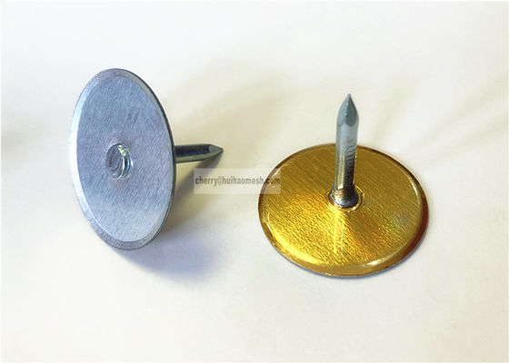 Duct Liner Insulation Work Digunakan Fasteners Cup Head CD Weld Pins Dengan Washer Terisolasi