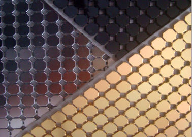 4mm Gold Color Aluminium Sequin Metallic Mesh Untuk Dekorasi Hotel