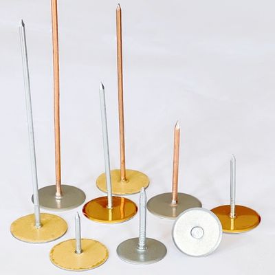 Galvanized Steel Cup Head Welded Pins Dirancang Untuk Mengelas Melalui Dan Mengamankan Wraps Isolasi Untuk HVAC Saluran
