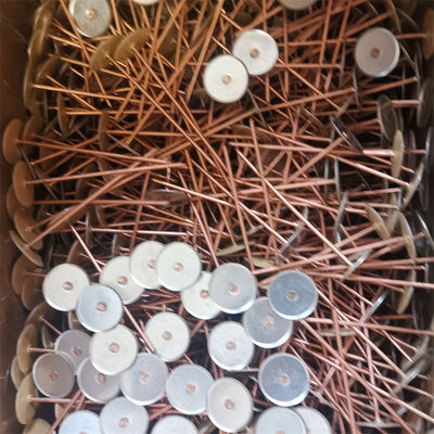 12 Ga X 38 mm Isolasi Cupped head weld pins Untuk Isolasi HVAC