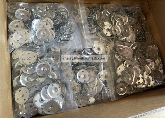 1-1/4" 4-Claw Metal Fixing Washers Untuk Plate Gypsum Extruded Isolation Plate Thermalboard Fixed Backer Boards