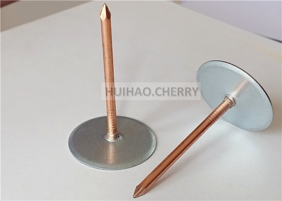 Pin Kepala Cangkir Insulasi Fiberglass Saluran Udara 12Gauge Pengencang Insulasi Saluran HVAC