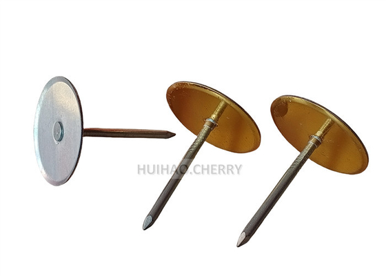 Pin Kepala Cangkir Insulasi Fiberglass Saluran Udara 12Gauge Pengencang Insulasi Saluran HVAC