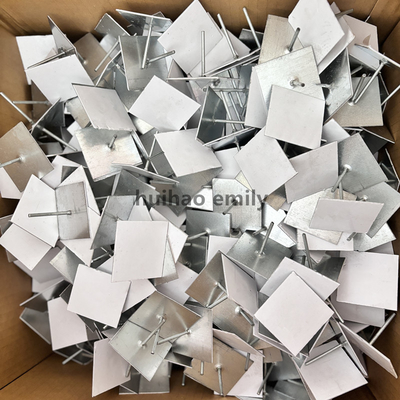2.7mm Glavanized Steel Self Adhesive Insulation Stick Pins Memperbaiki Lapisan Rock Wool