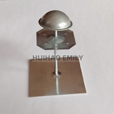 50x50mm Base Plate Self Sticking Insulation Hanger Pins Untuk Insulasi Dinding Luar