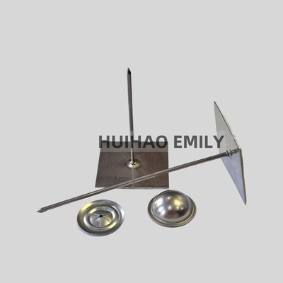 Galvanized Steel Self Adhesive Isolation Hangers Pin Untuk Menetapkan Lapisan Wol Batu