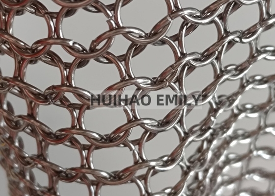 Gorden Jaring Cincin Logam Tipe Las 0.8x7mm Untuk Dekorasi Interior