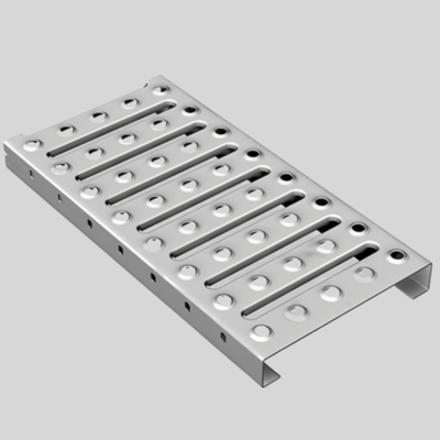 Panel Jaring Arsitektur Aluminium Berlubang Untuk Platform Grating Grip Strut