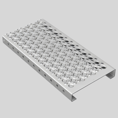 Panel Jaring Arsitektur Aluminium Berlubang Untuk Platform Grating Grip Strut